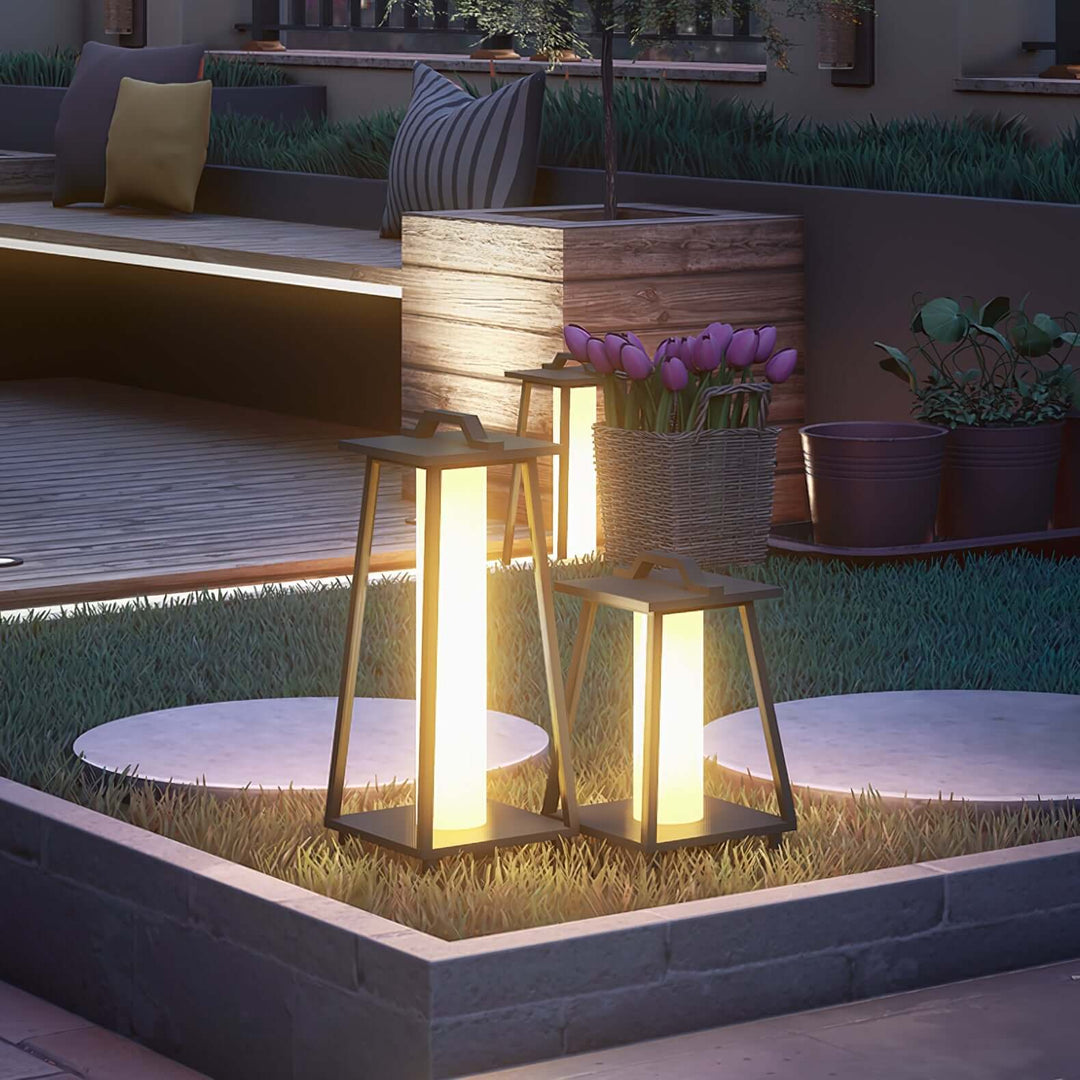 Tragbare LED Außenleuchte für Garten & Balkon