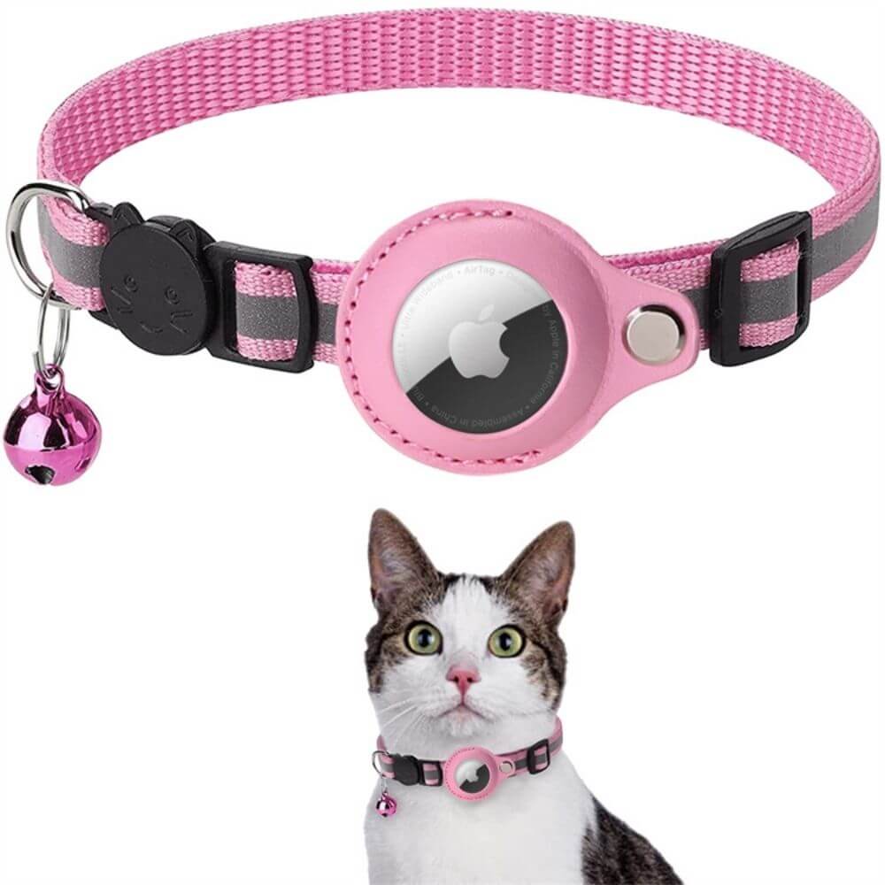 Katzenhalsband mit Sicherheitsverschluss & GPS-Tracker Halterung