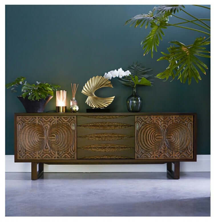 Sculpture de lune décorative en forme de croissant moderne, dorée et blanche