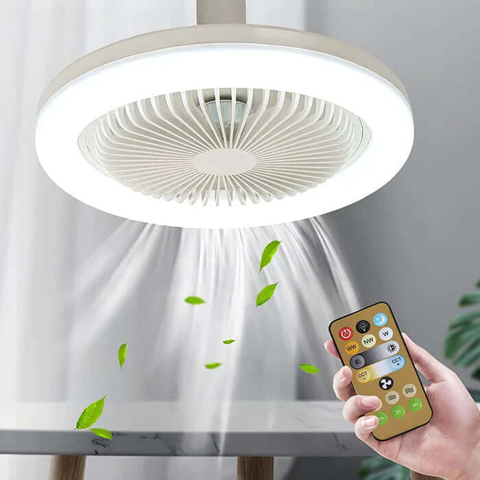 Ventilateur de plafond avec lumière LED et télécommande