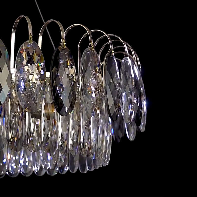 Lustre luxueux en cristal K9, à intensité variable