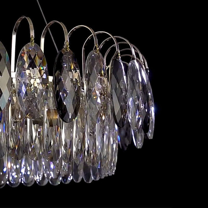 Lustre luxueux en cristal K9, à intensité variable