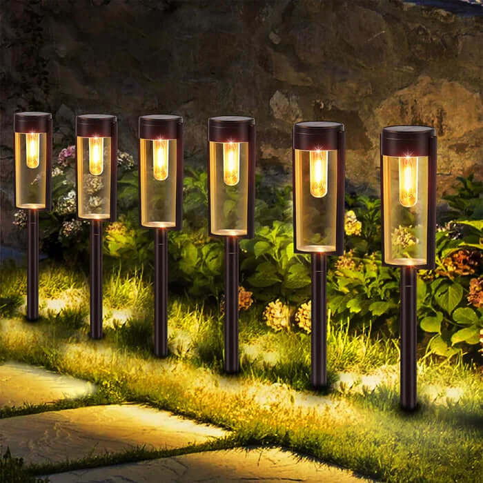 Solar Wegbeleuchtung Außen Garten, 6er Set LED