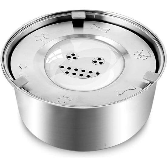 Gamelle anti-fuite pour chien en acier inoxydable 3L