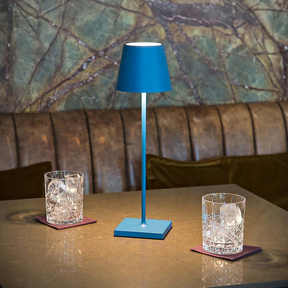Dimmbare LED Tischleuchte, 38cm, Akku & Touch