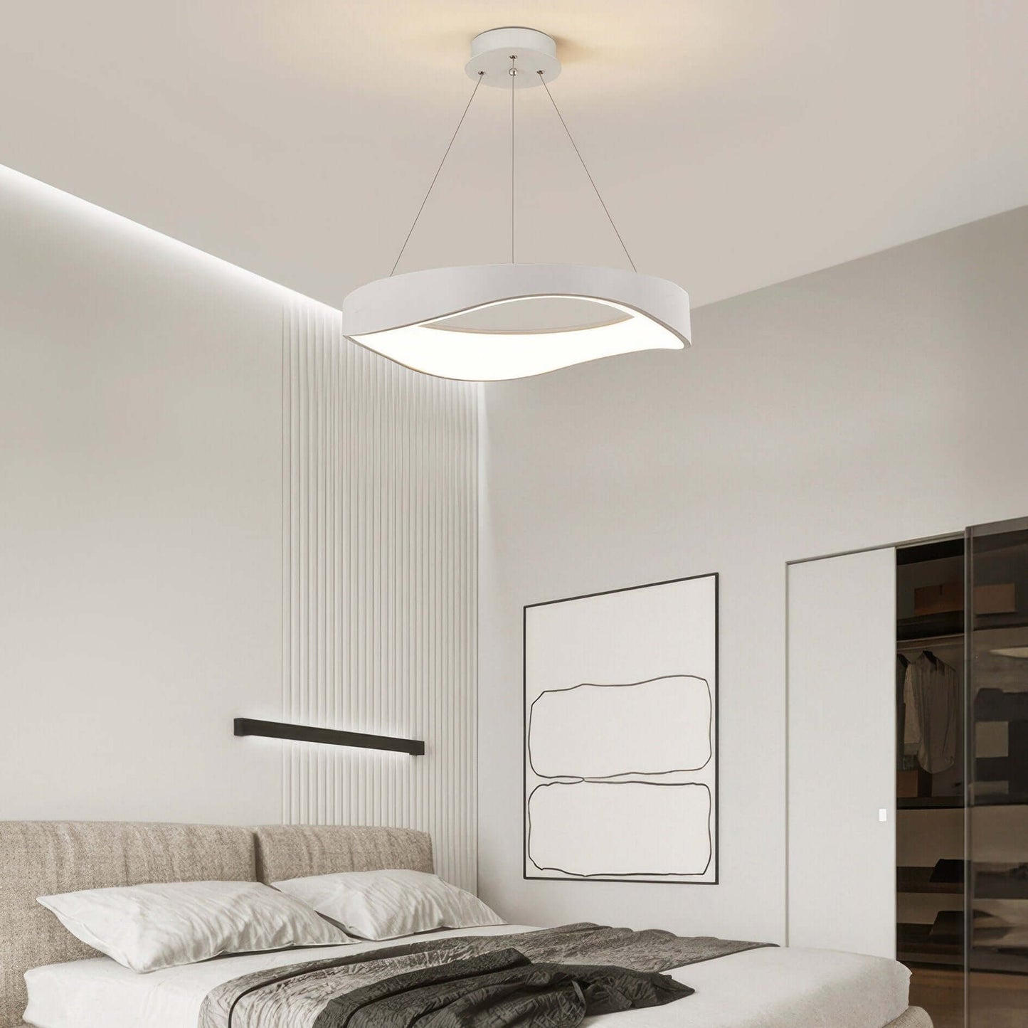Moderne Runde LED-Pendelleuchte