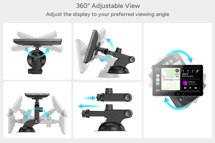 "Drahtloses CarPlay™ System mit Rückfahrkamera, modernem Design im Auto, für Sicherheit und einfache Smartphone-Integration."