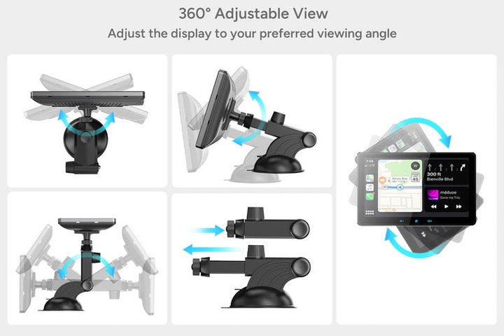 "Drahtloses CarPlay™ System mit Rückfahrkamera, modernem Design im Auto, für Sicherheit und einfache Smartphone-Integration."