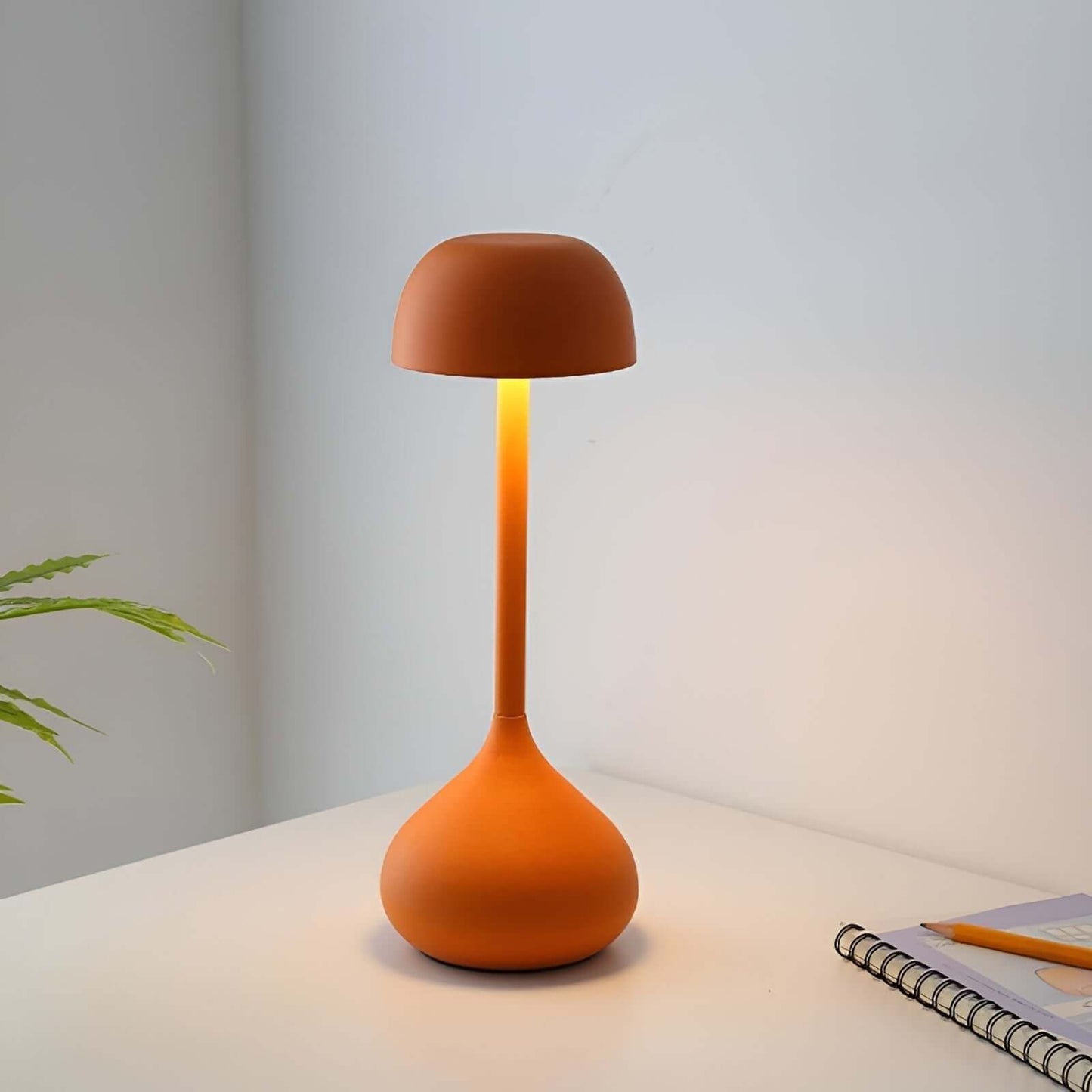 Lampe de table LED sans fil à intensité variable - design champignon