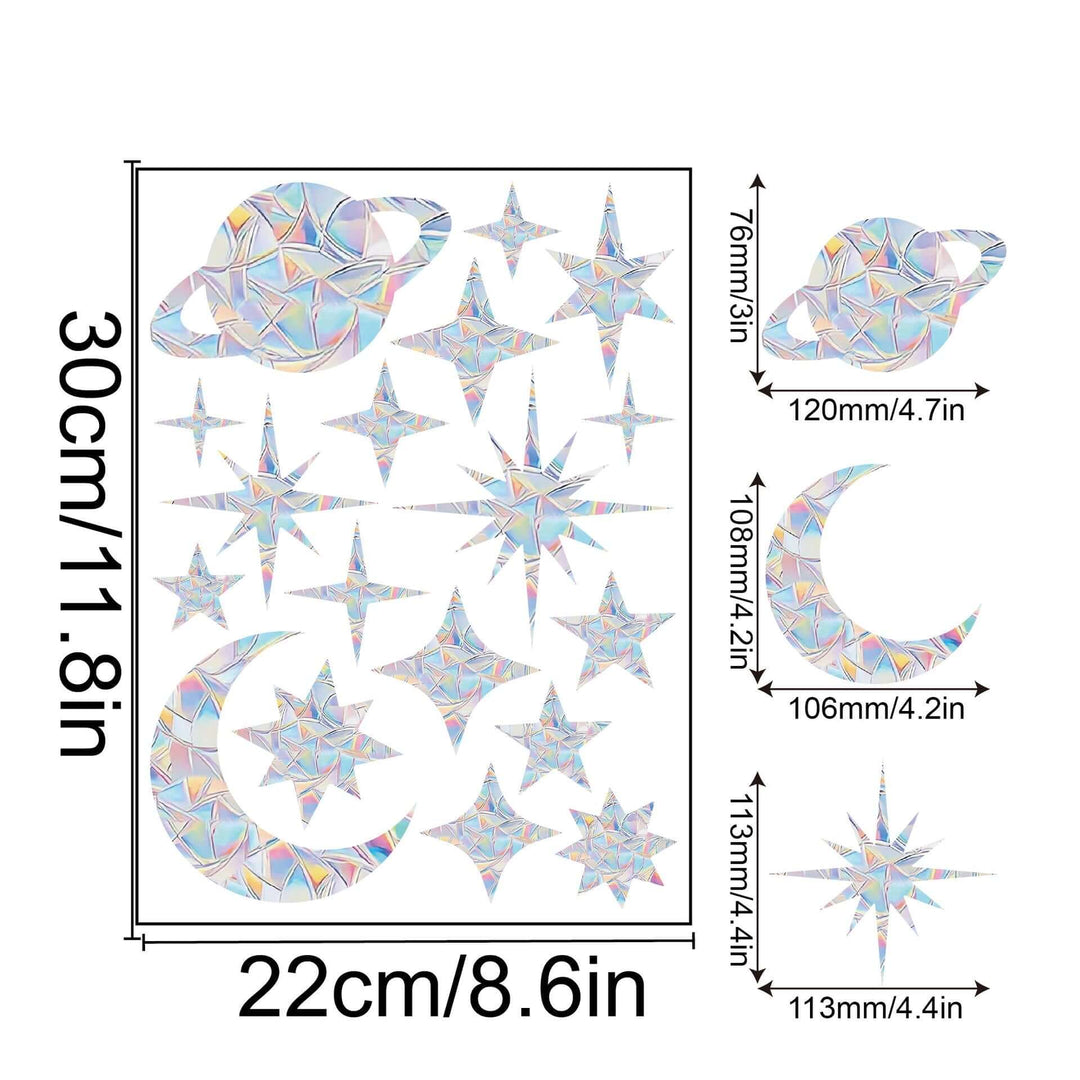 Décoration de fenêtre arc-en-ciel - autocollante, colorée, décorative