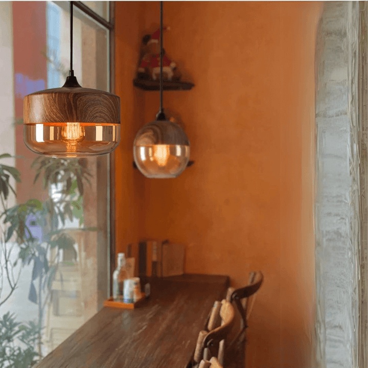 Plafonnier scandinave en bois