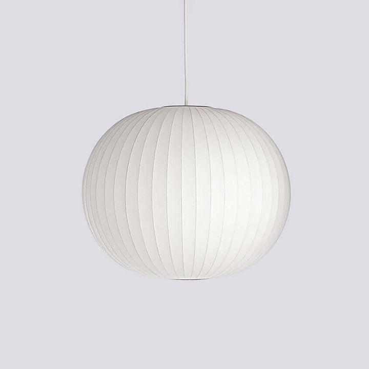 Lampe suspendue moderne blanche - soie et acier