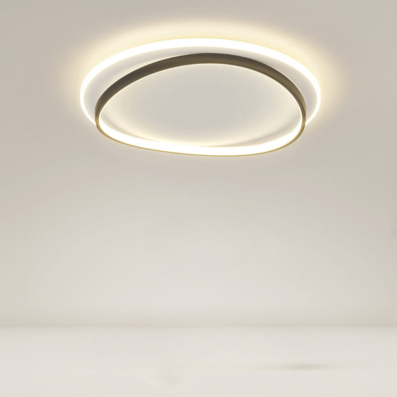 Plafonnier LED moderne noir et or