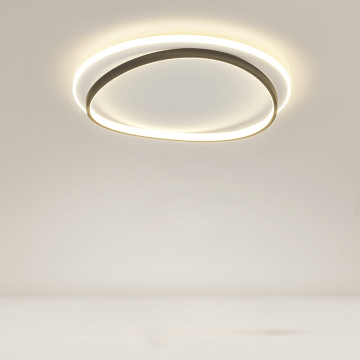 Plafonnier LED moderne noir et or