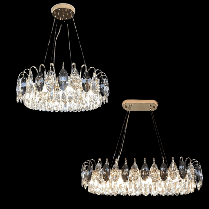 Lustre luxueux en cristal K9, à intensité variable