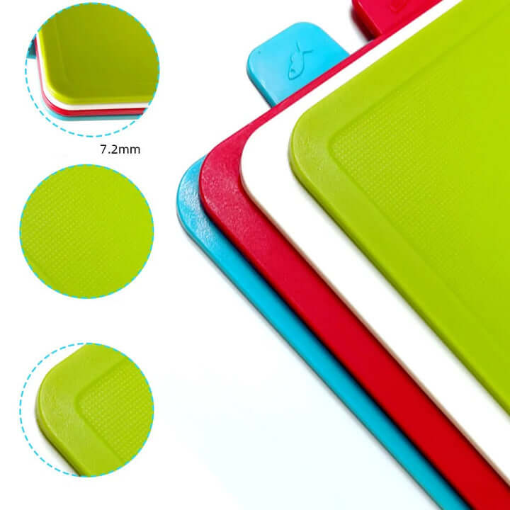 4er Schneidebrett-Set mit Halterung - Hygiene & Ordnung