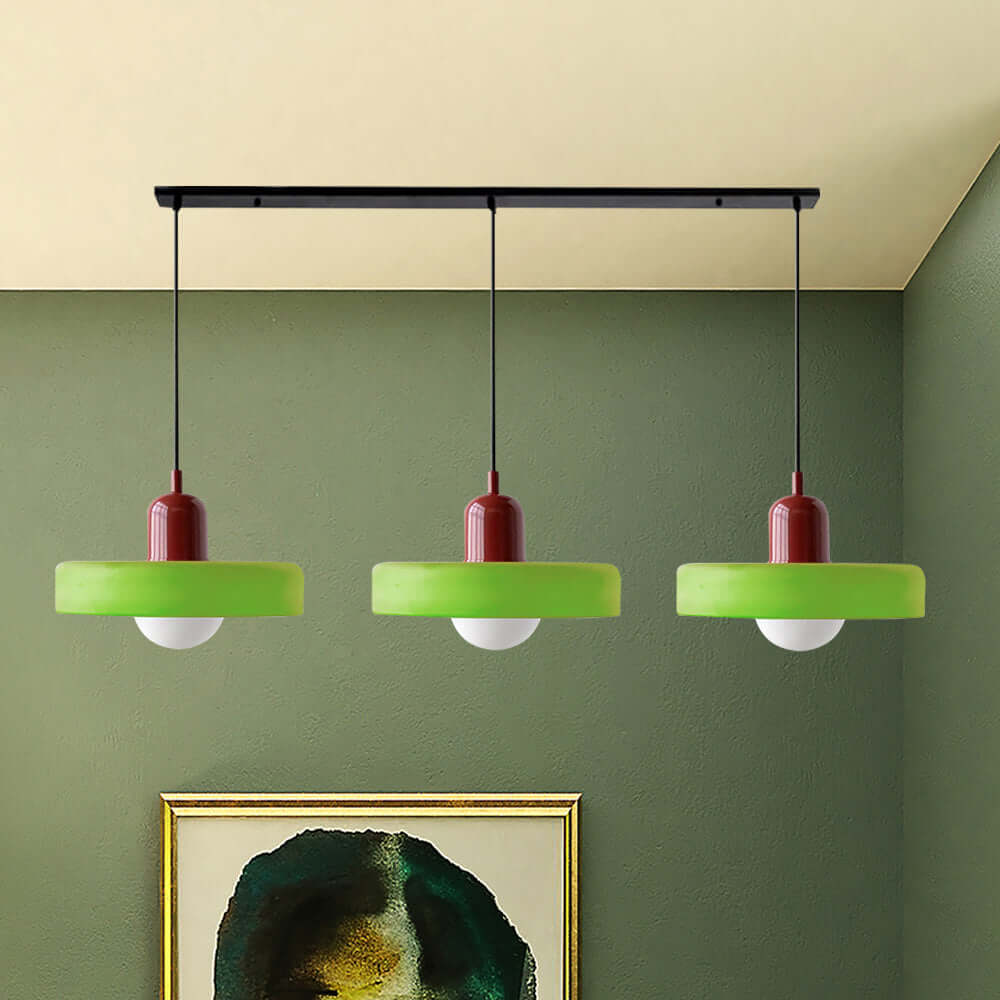 3-köpfige Bauhaus Pendelleuchte