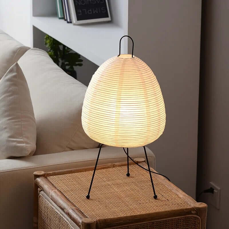 Lampe LED japonaise en papier de riz, lampadaire de salon