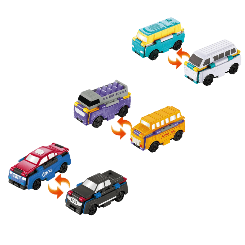 Wende-Spielzeugautos - 2-in-1 Fahrzeuge für Kinder