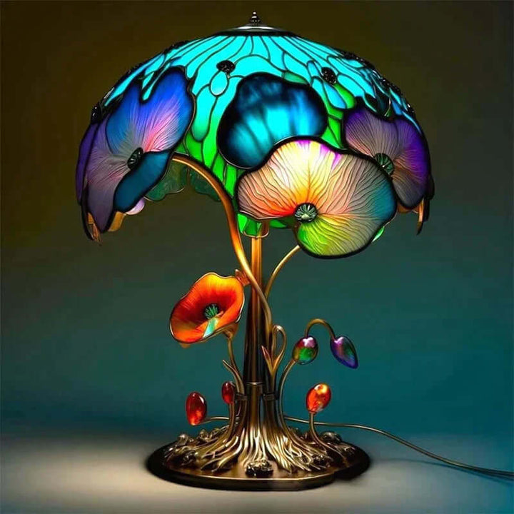 Lampe de table en vitrail - lumière d'ambiance