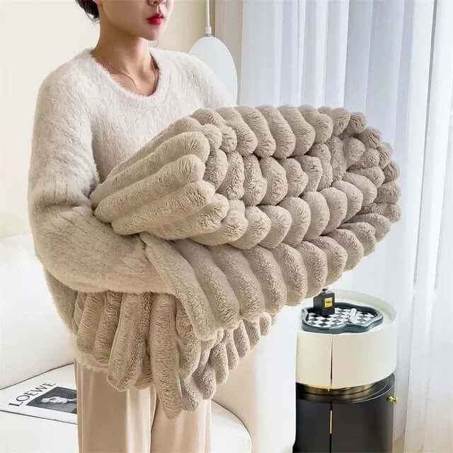 Riesige Kuscheldecke aus Plüsch - Extraweich & Warm