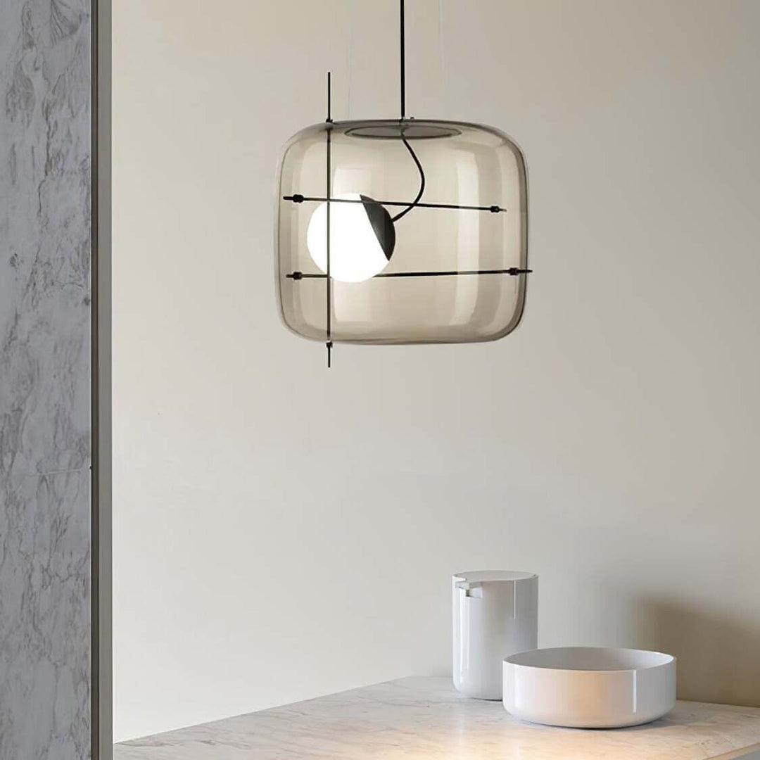 Suspension moderne en verre Ø 30cm