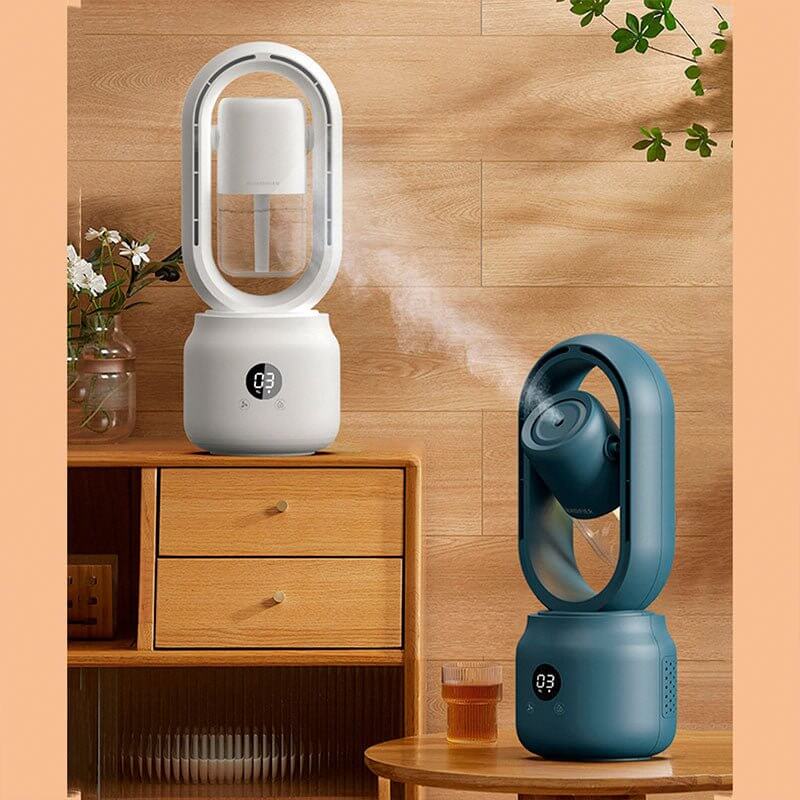 Ventilateur portable avec humidificateur et veilleuse
