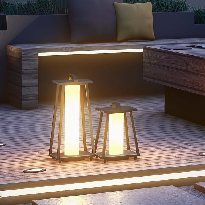 Tragbare LED Außenleuchte für Garten & Balkon