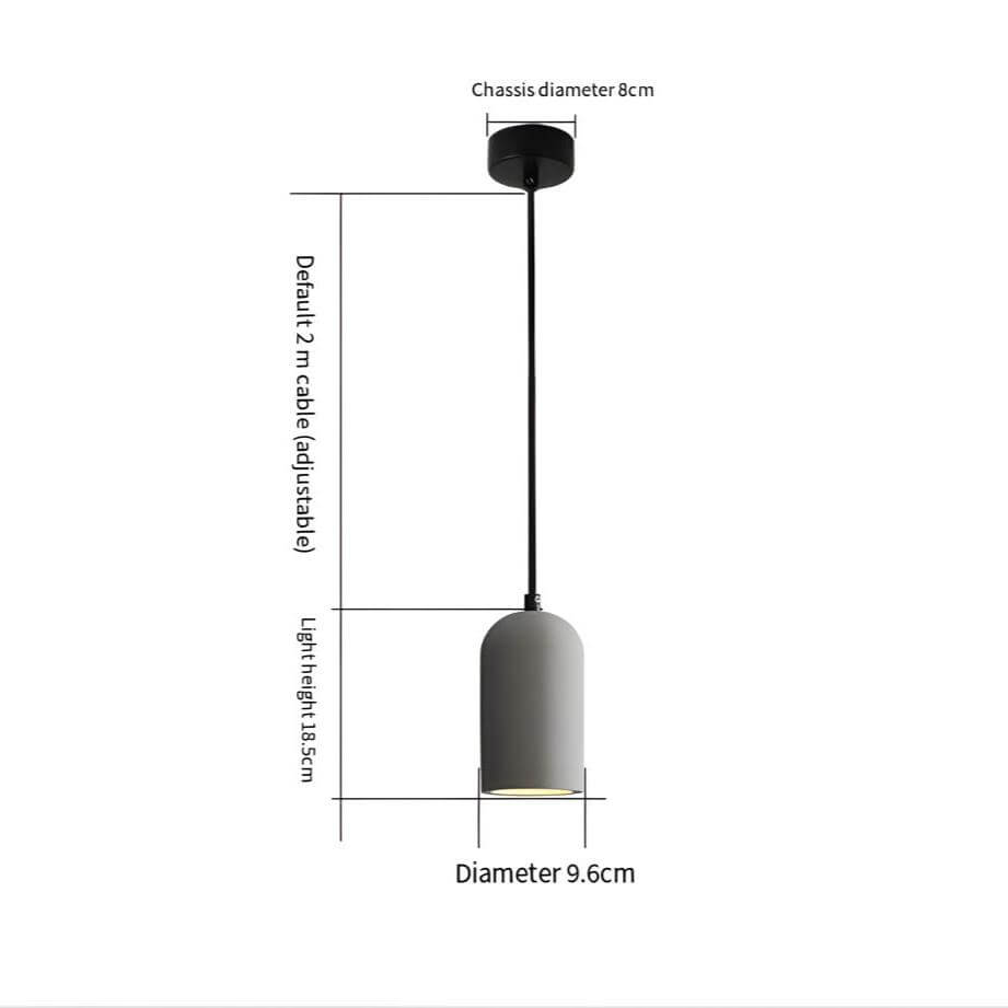 Moderne Beton-Pendelleuchte FORGI