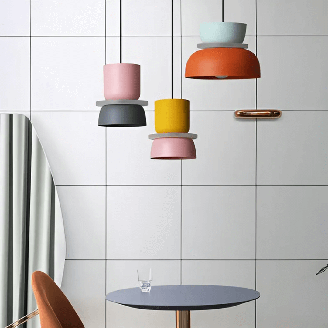 Bunte LED Pendelleuchte Macaron Design