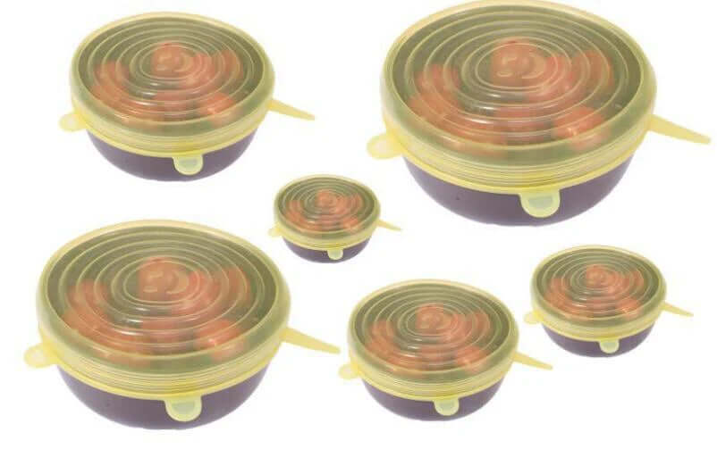6er Set Flexible Silikon-Deckel - Nachhaltige Frischhaltung