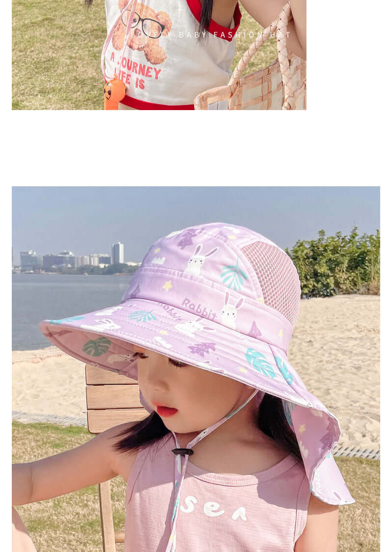 Sonnenhut Kinder Anti-UV mit Pfeife - Schutz für Sommertage