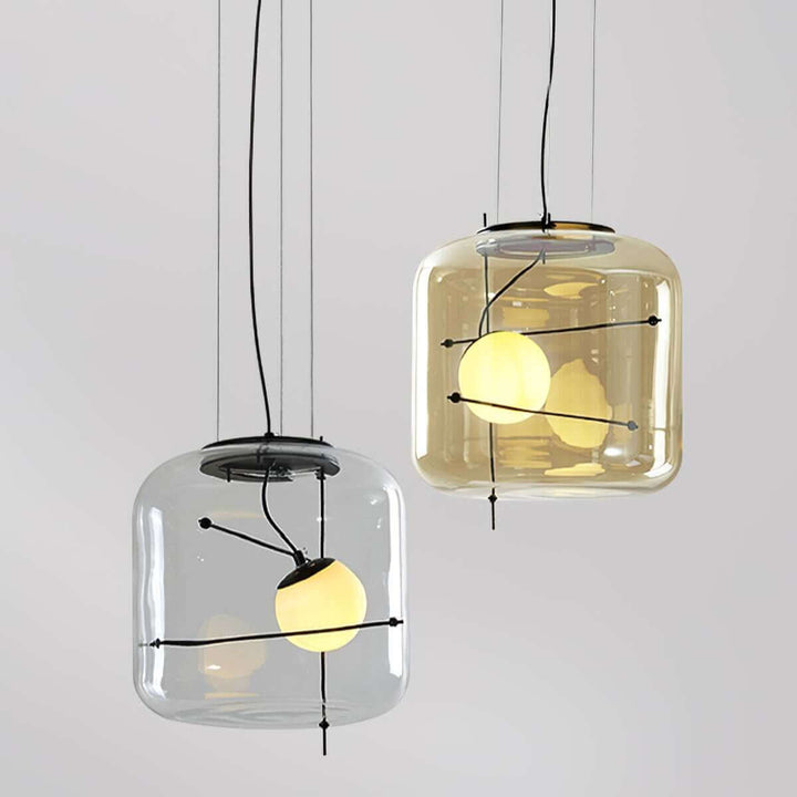 Suspension moderne en verre Ø 30cm