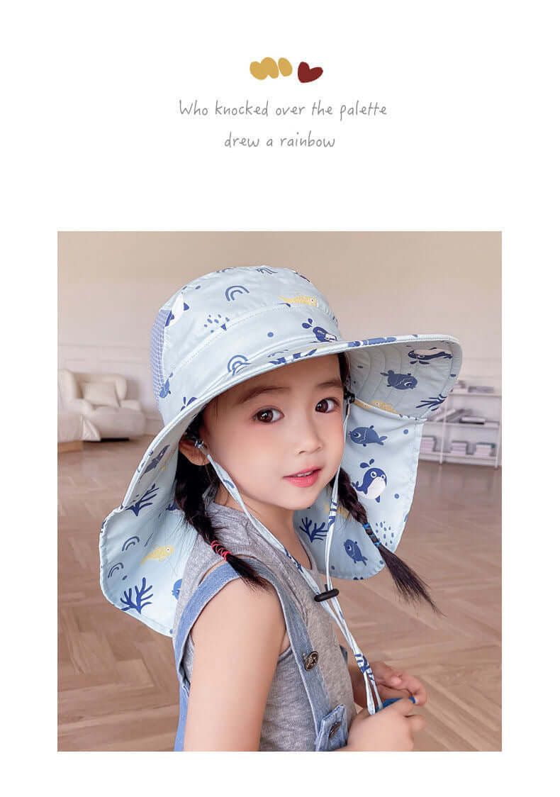 Sonnenhut Kinder Anti-UV mit Pfeife - Schutz für Sommertage