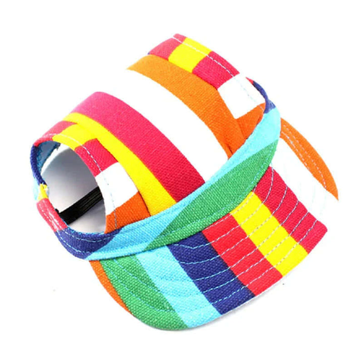 Casquette pour chien avec trous pour les oreilles et mentonnière