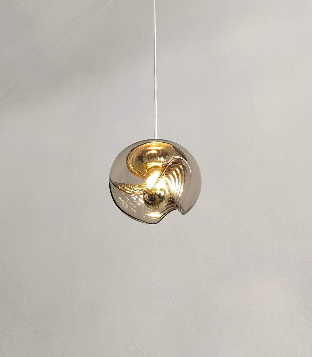 Suspension moderne en forme de vague - luminaire en verre
