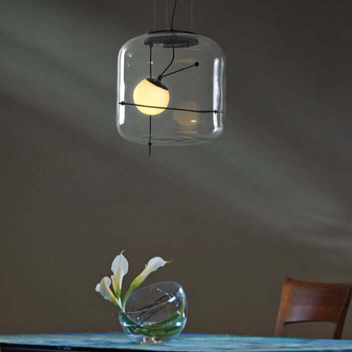 Suspension moderne en verre Ø 30cm