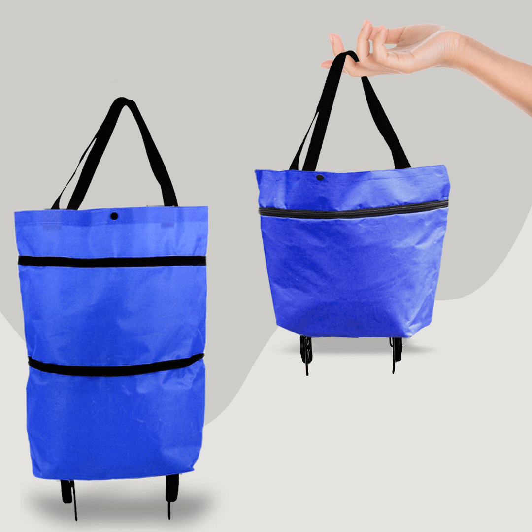 2-in-1 Einkaufstasche mit Rollen, 30 kg Tragkraft