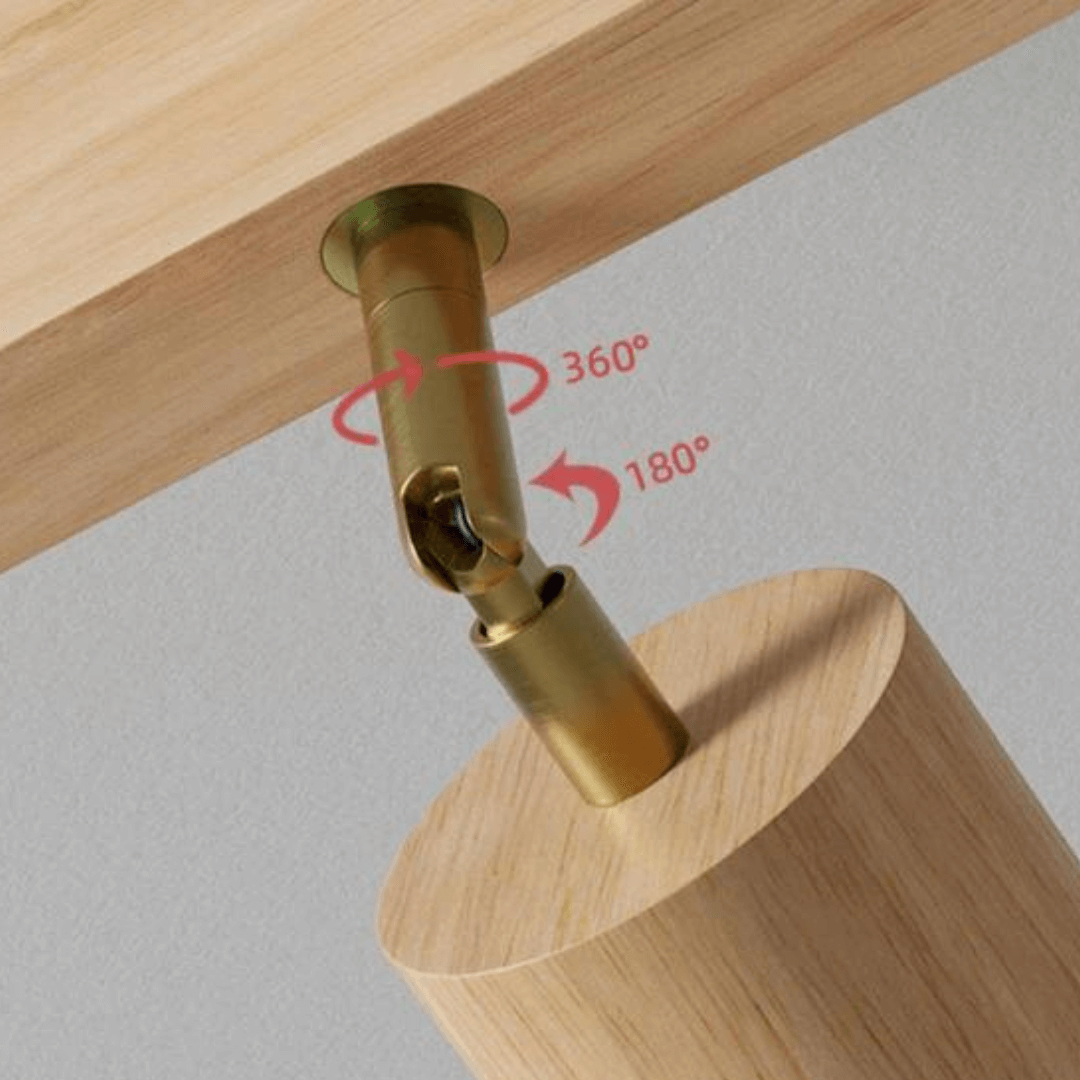 Spot de plafond orientable en bois EcoLux