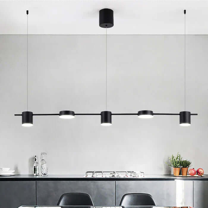 Suspension LED moderne en aluminium au design tambour