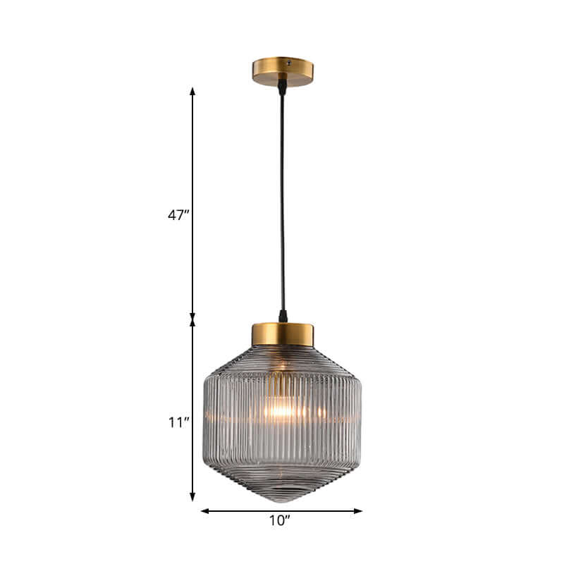 Moderne Trommel Pendelleuchte Glas 25cm