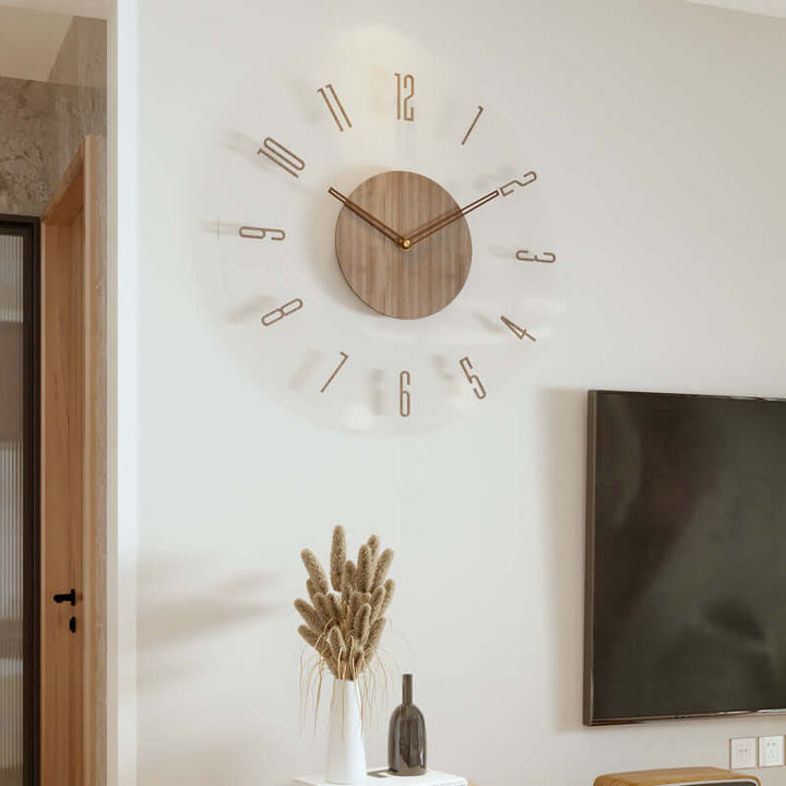 Holz Wanduhr - Modernes, Leises Design