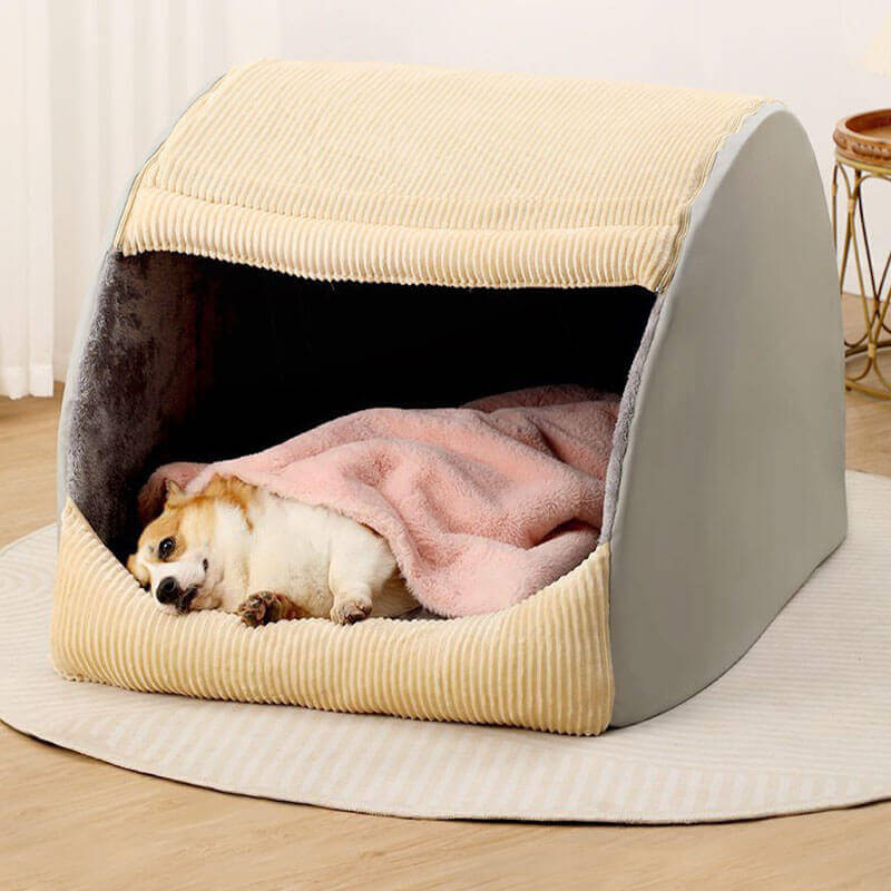 Kuscheliges Hundehöhlen-Zeltbett - Weich & Warm