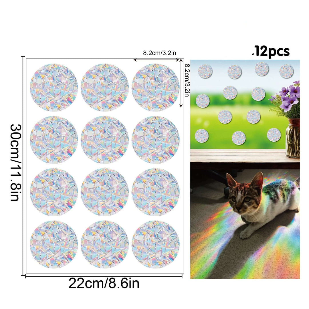 Décoration de fenêtre arc-en-ciel - autocollante, colorée, décorative