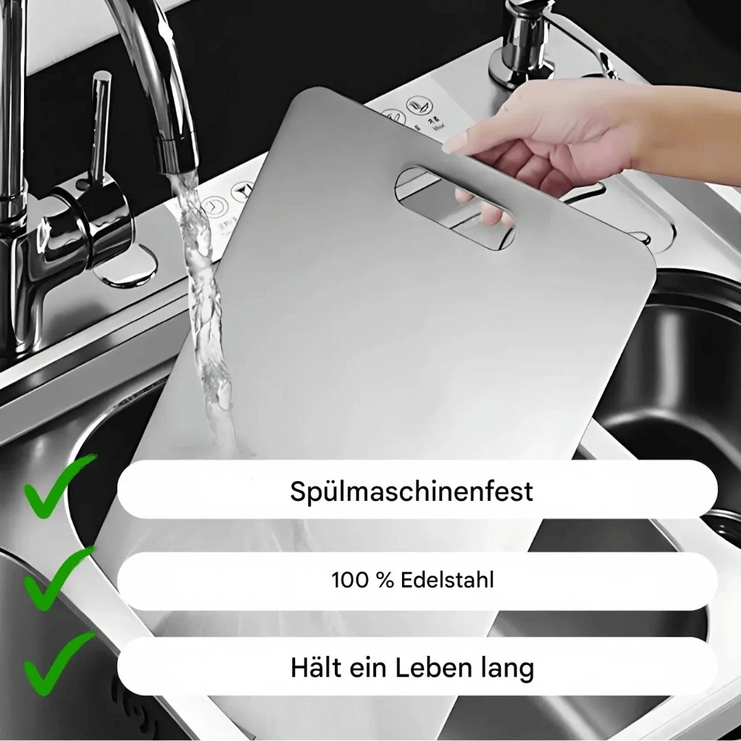 Edelstahl Schneidebrett - Hygienisch & Robust