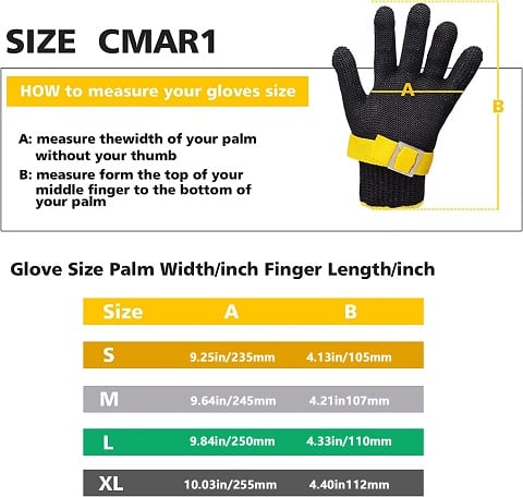 "Edelstahl-Schnittschutzhandschuh, grau, aus Edelstahlgeflecht, bietet ANSI A9 Schutz, ideal für Küche und Fleischverarbeitun