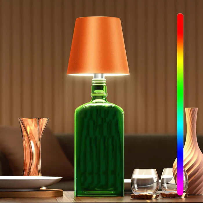 Lampe de table LED à intensité variable, lampe tactile à piles, 3 couleurs de lumière