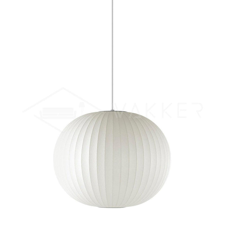 Lampe suspendue moderne blanche - soie et acier