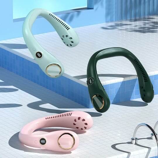 Tragbarer Nackenventilator, Wiederaufladbar, 3 Geschwindigkeiten