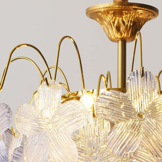 Vintage Buntglas Kronleuchter